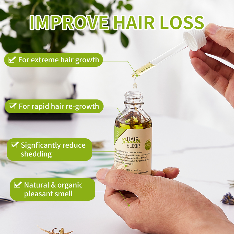 Syulli Herbal Hair Growth Elixir พร้อมโรสแมรี่และเปปเปอร์มินท์ | 8 สารสกัดจากพืช | รักษาหนังศีรษะ | ขายส่งและ OEM