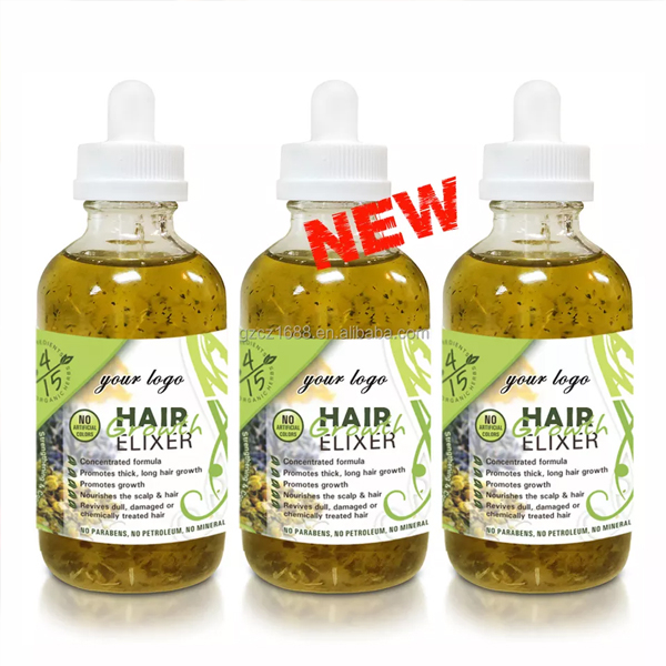 OEM 100% ธรรมชาติอินทรีย์โรสแมรี่ Ayurvedic Scalp Treatment Hair Elixirs Herb Hair Growth Oil สำหรับเด็กผู้หญิงสีดำ