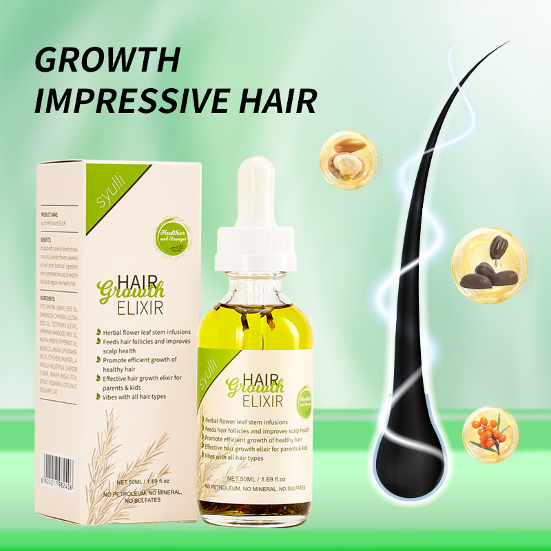 Syulli Herbal Hair Growth Elixir พร้อมโรสแมรี่และเปปเปอร์มินท์ | 8 สารสกัดจากพืช | รักษาหนังศีรษะ | ขายส่งและ OEM