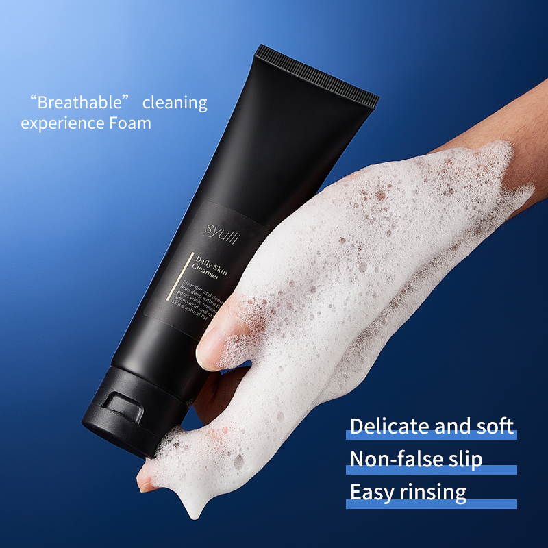 Private Label Natural Organic Daily Cream Cleanser ทำความสะอาดอย่างล้ำลึกควบคุมความมัน Gentle Amino Acid Men's Face Wash