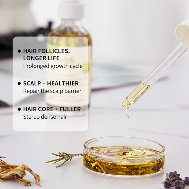 Syulli Herbal Hair Growth Elixir พร้อมโรสแมรี่และเปปเปอร์มินท์ | 8 สารสกัดจากพืช | รักษาหนังศีรษะ | ขายส่งและ OEM