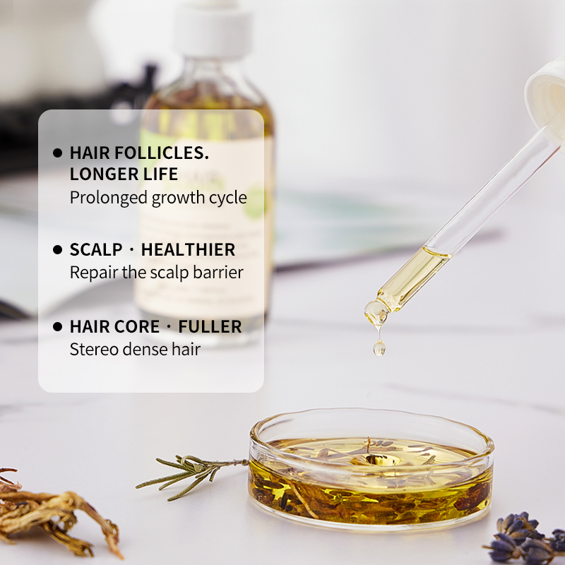 Syulli Herbal Hair Growth Elixir พร้อมโรสแมรี่และเปปเปอร์มินท์ | 8 สารสกัดจากพืช | รักษาหนังศีรษะ | ขายส่งและ OEM