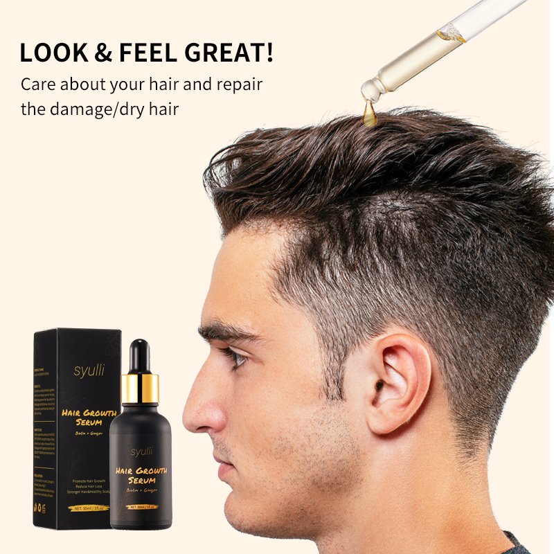 เซรั่มปลูกผมสมุนไพรพร้อมไบโอตินและขิง