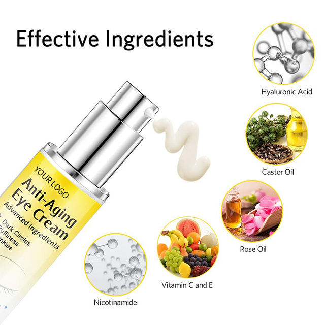 ครีมบำรุงรอบดวงตาต่อต้านวัยแบบกำหนดเอง OEM