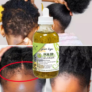 OEM 100% ธรรมชาติอินทรีย์โรสแมรี่ Ayurvedic Scalp Treatment Hair Elixirs Herb Hair Growth Oil สำหรับเด็กผู้หญิงสีดำ